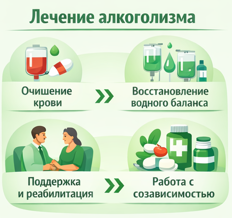 лечение алкоголизма в Кумертау этапы